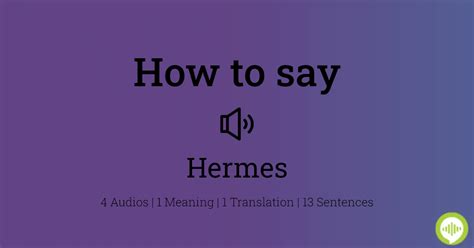 how to pronounce hermes french|how to pronoince hermes.